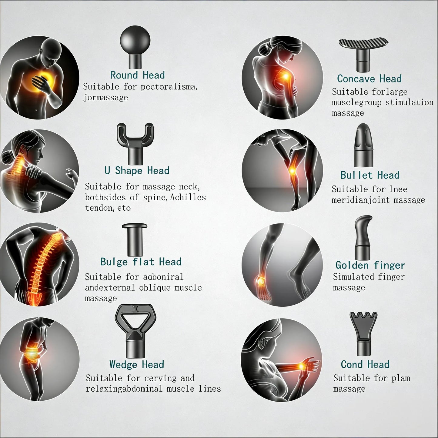 Pro Percussion Massager: 8 Attachments & 20 Speeds to Target Muscle Soreness