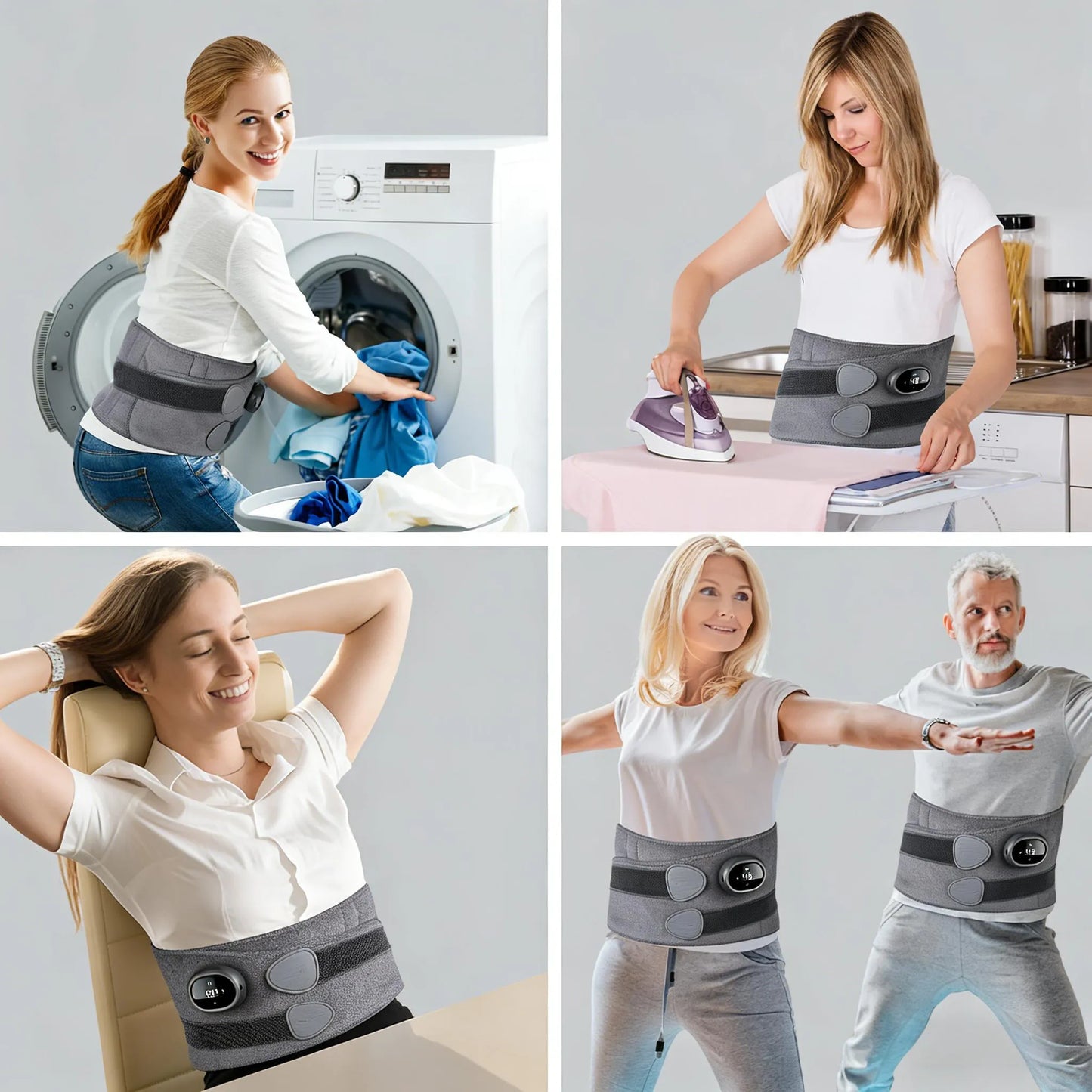 3-in-1 Cordless Heating Pad: Heat Therapy, Massage & Lumbar Support