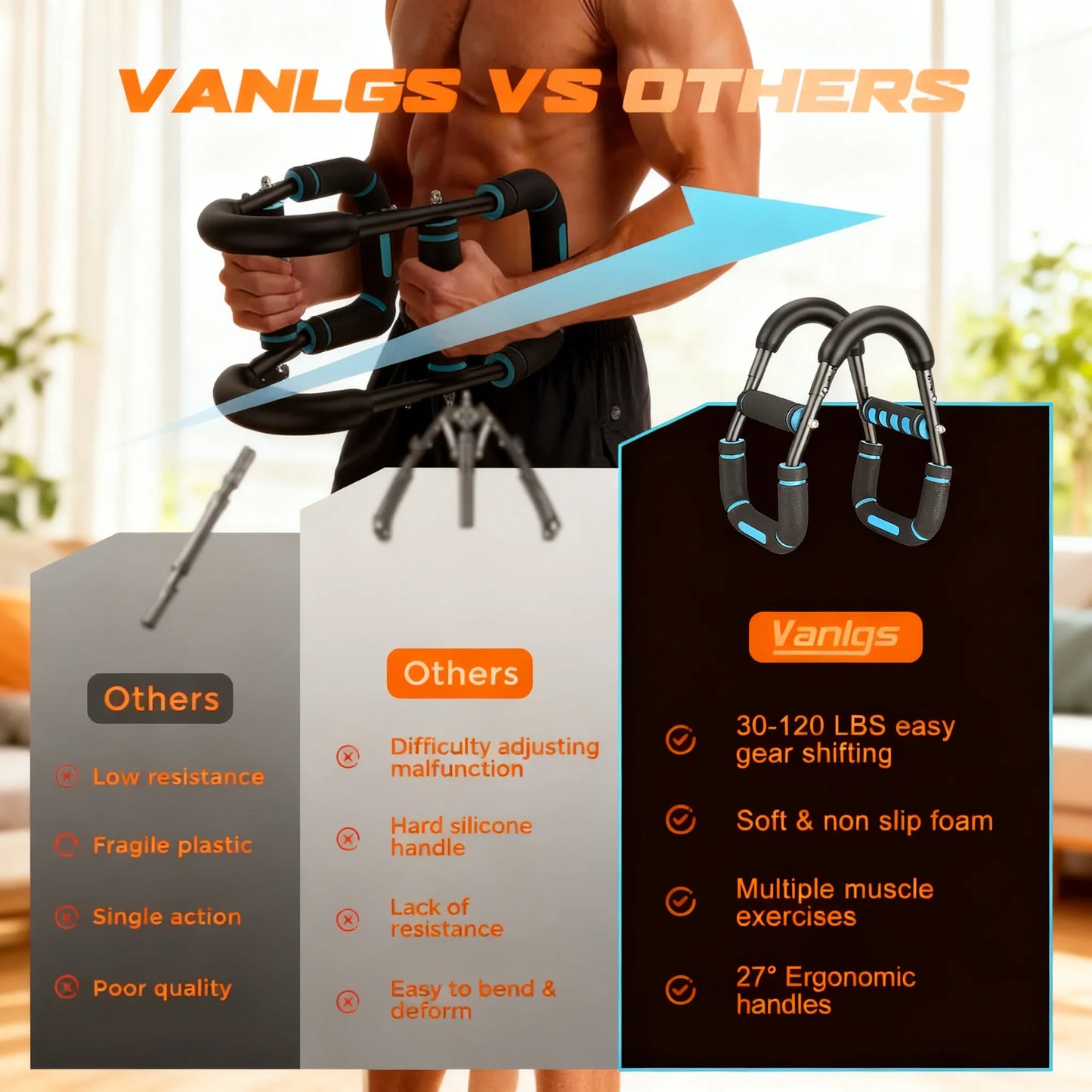 5-Level Adjustable Arm Trainer, Ergonomic & Portable for Home Use