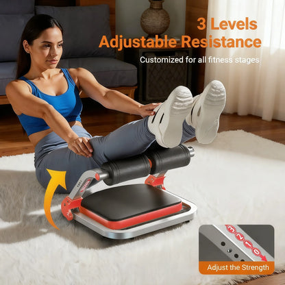 3-Level Ab Machine, Auto-Rebound Core Trainer