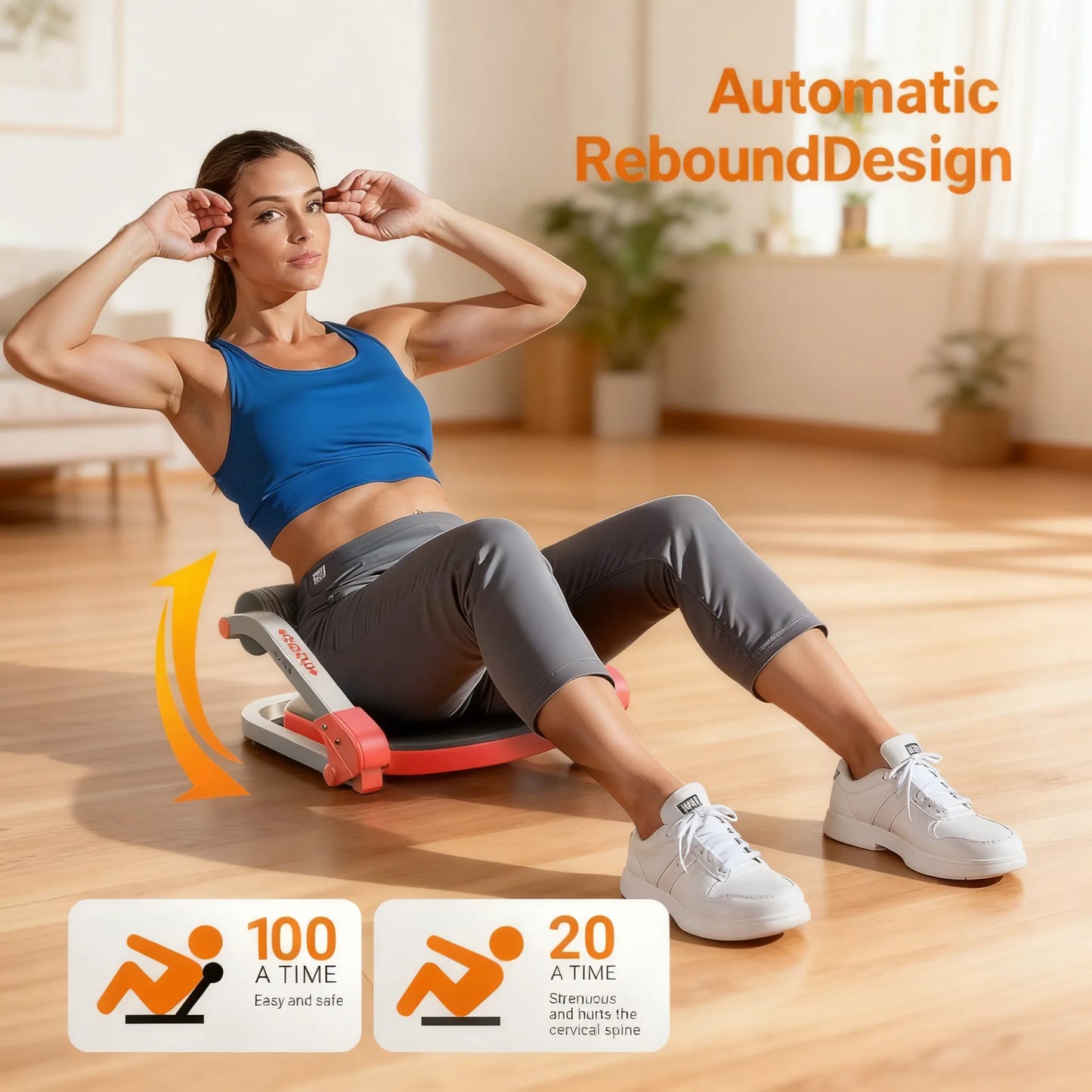 3-Level Ab Machine, Auto-Rebound Core Trainer