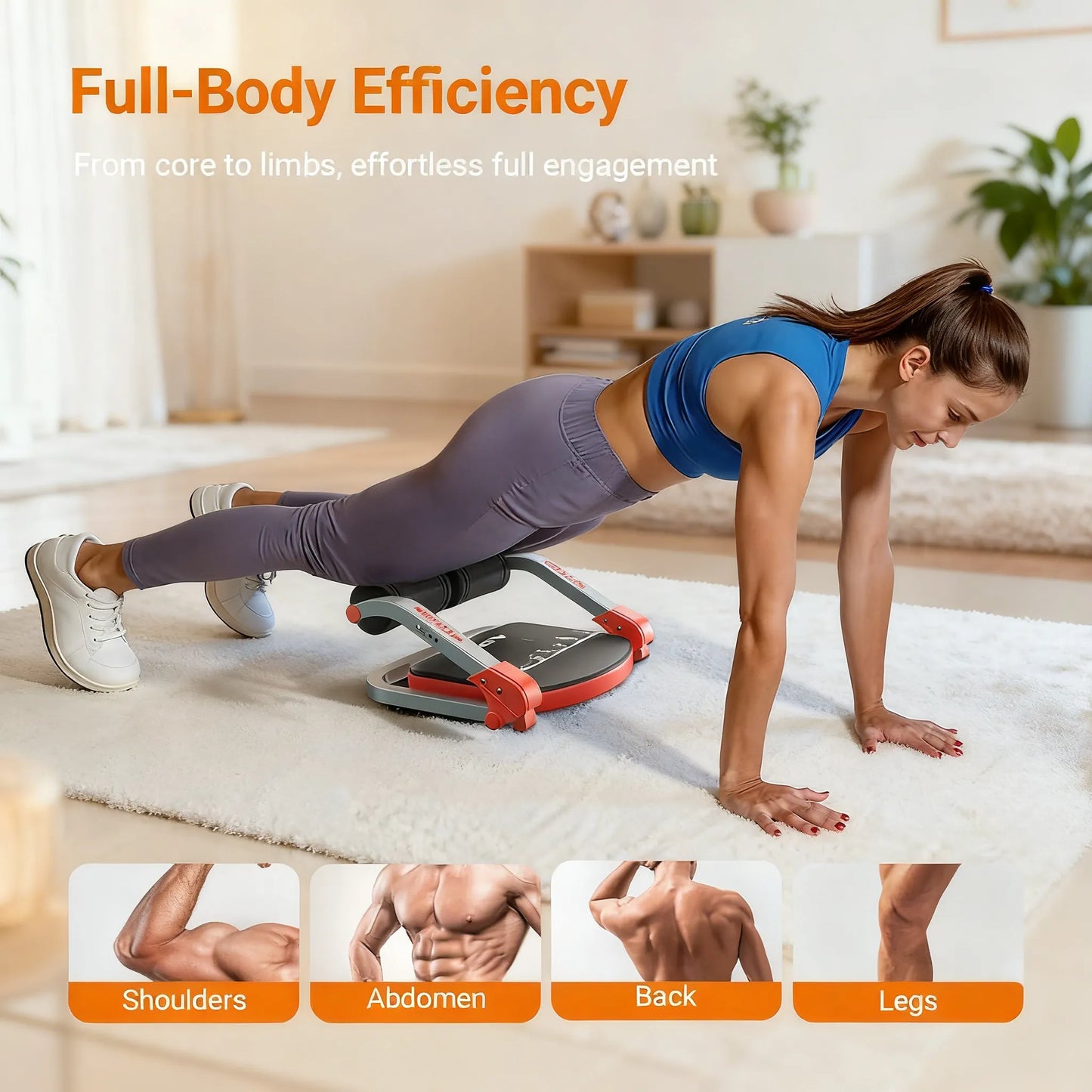 3-Level Ab Machine, Auto-Rebound Core Trainer