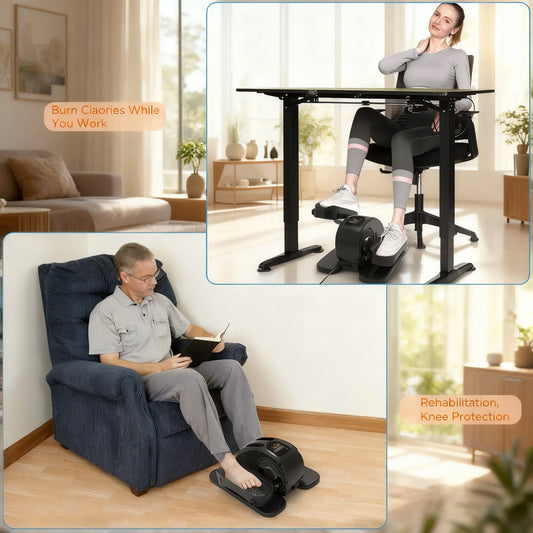 Mini Under Desk Elliptical, Electric with Remote & Quiet Operation