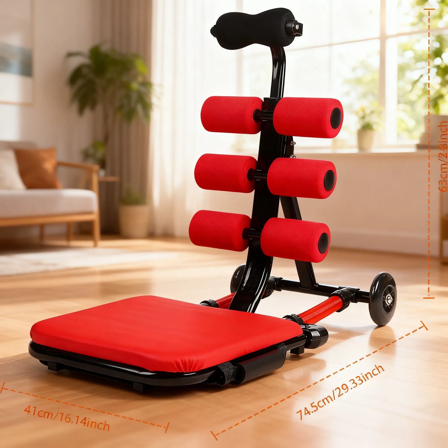 Portable Ab Trainer, Sit-Up Machine for Home Fitness